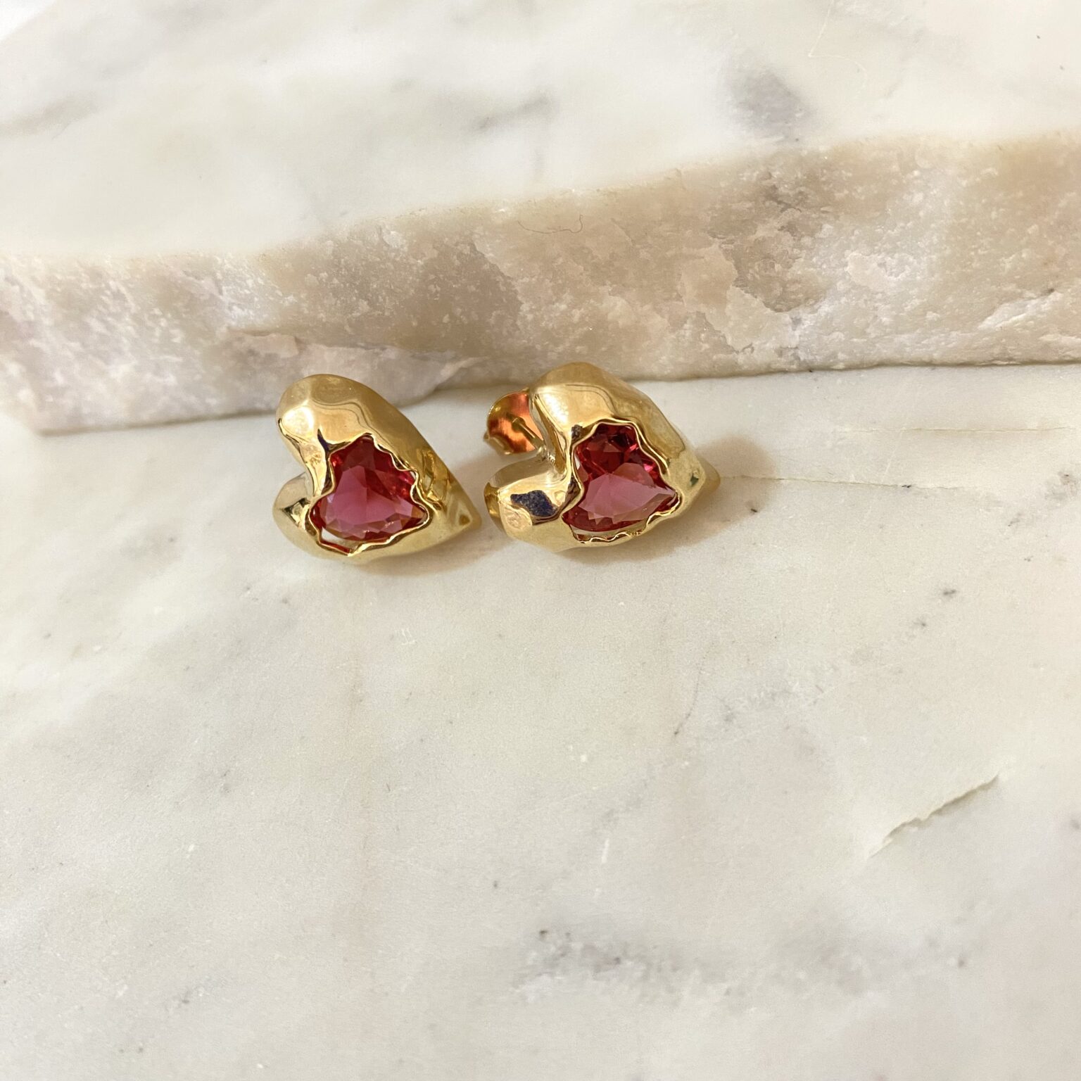 Aro corazón desforme/rosa