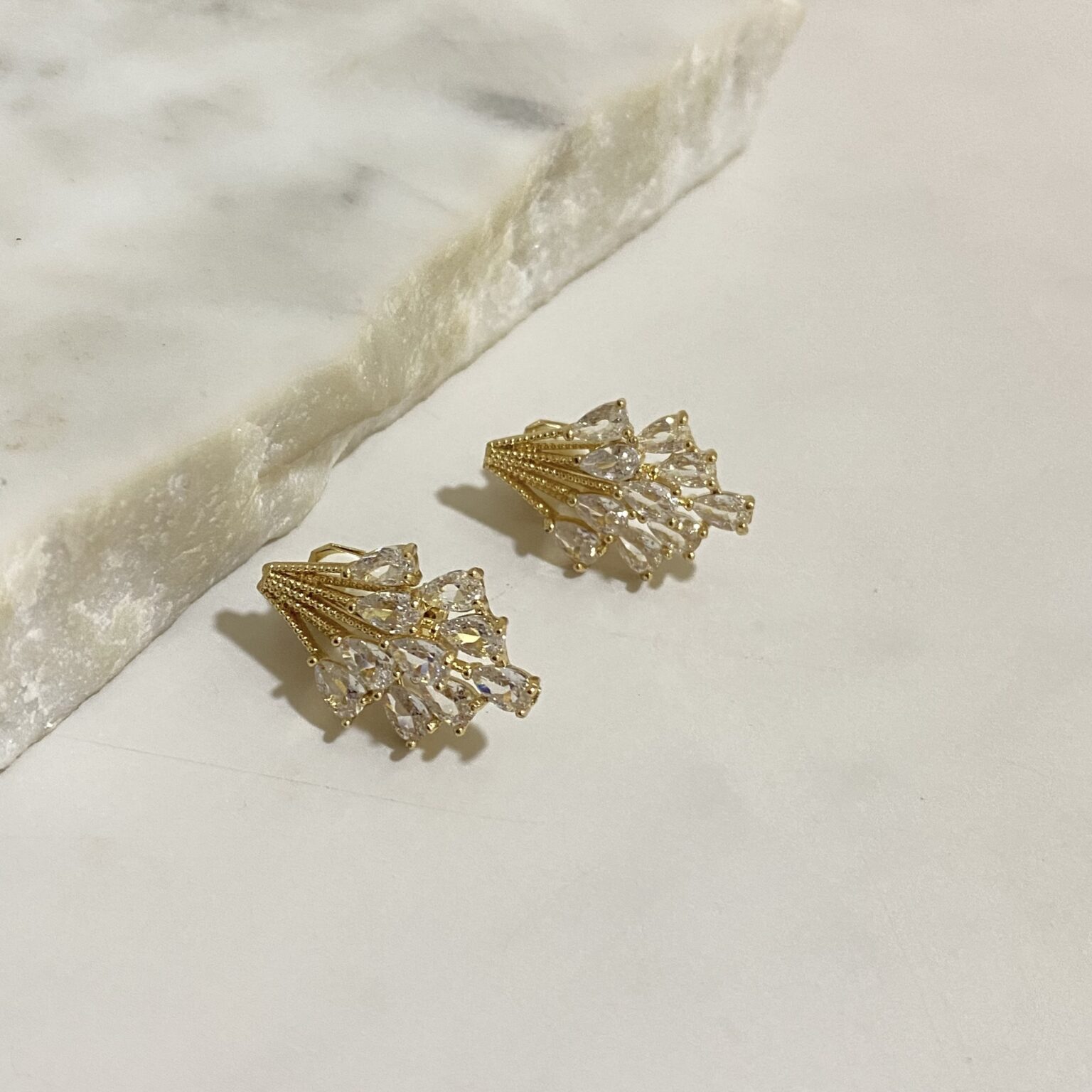 Aro a presion gotas de zirconia cristal