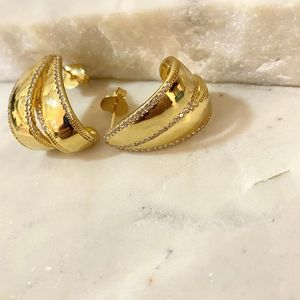 Aro earjacket grande con zirconias DD