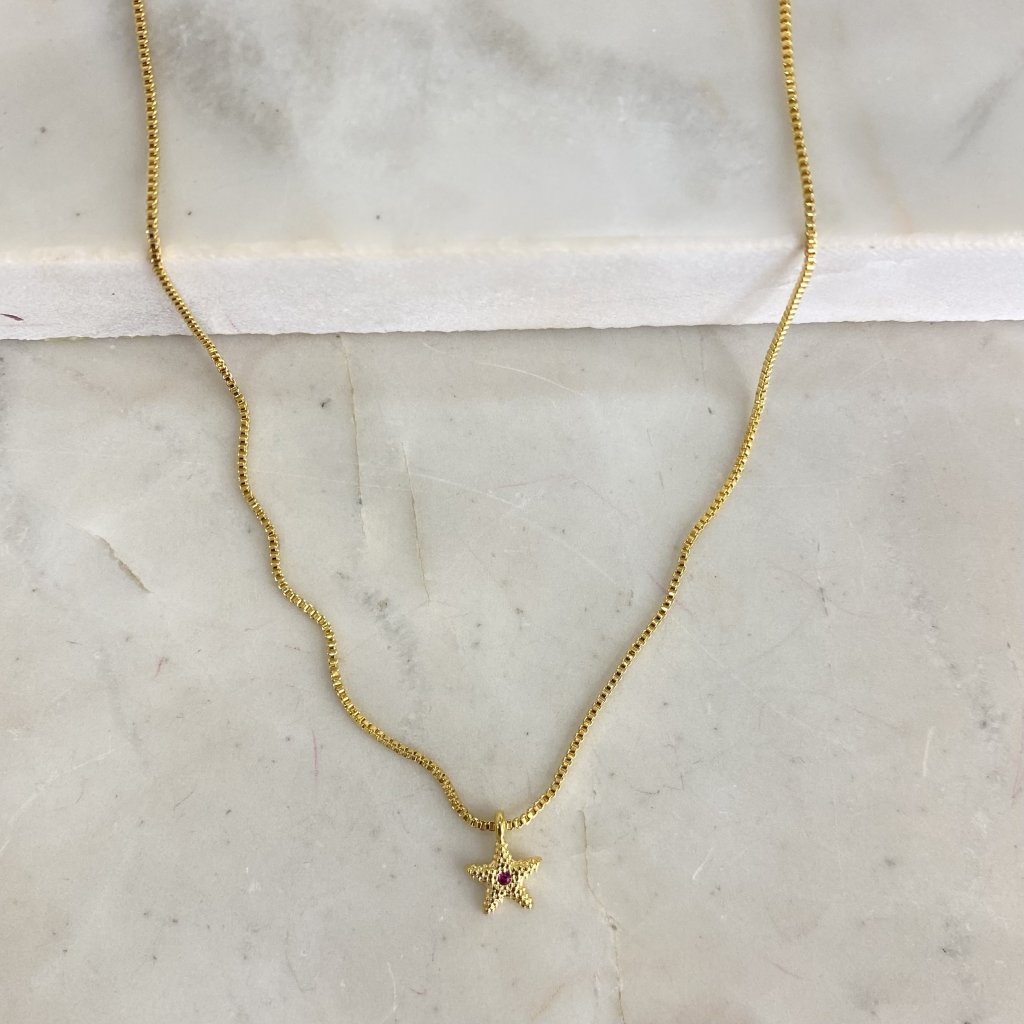 Collar infantil dijes de mar estrellita