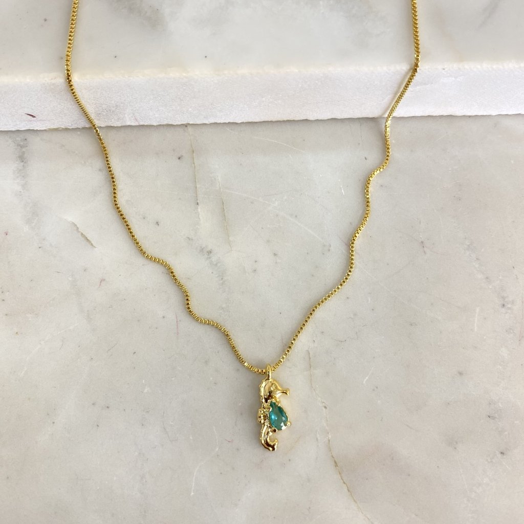 Collar infantil dijes de mar caballito