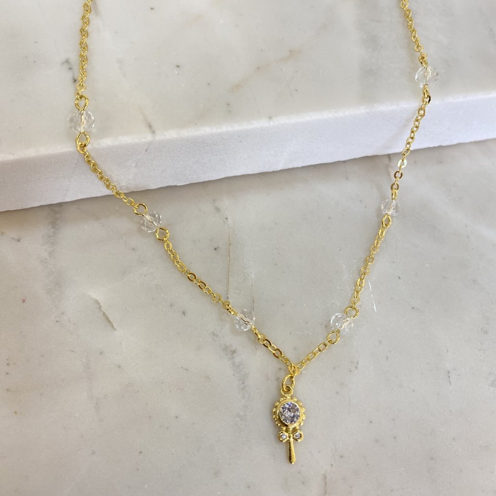 Collar infantil cristales y dije