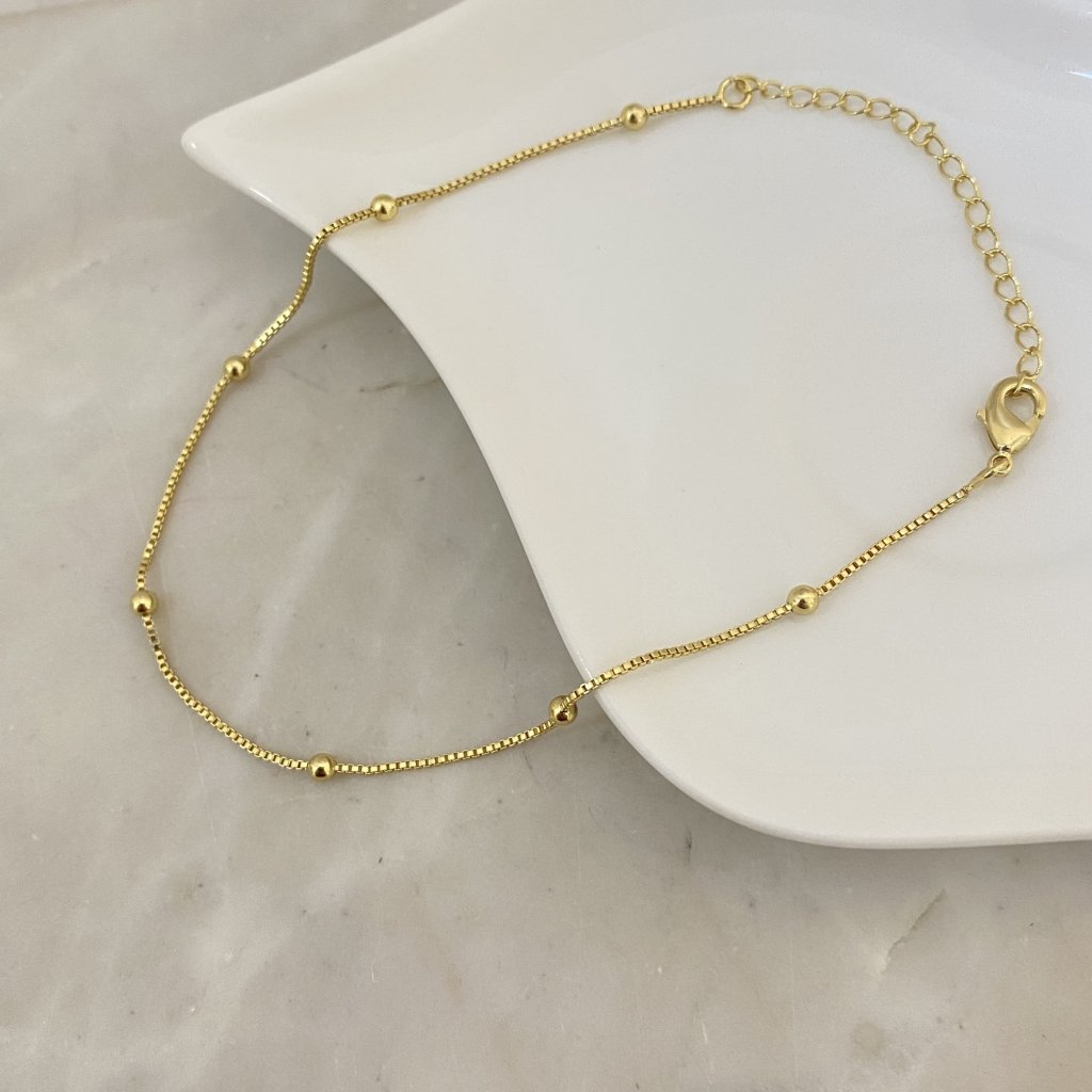 Tobillera veneziana con pelotitas