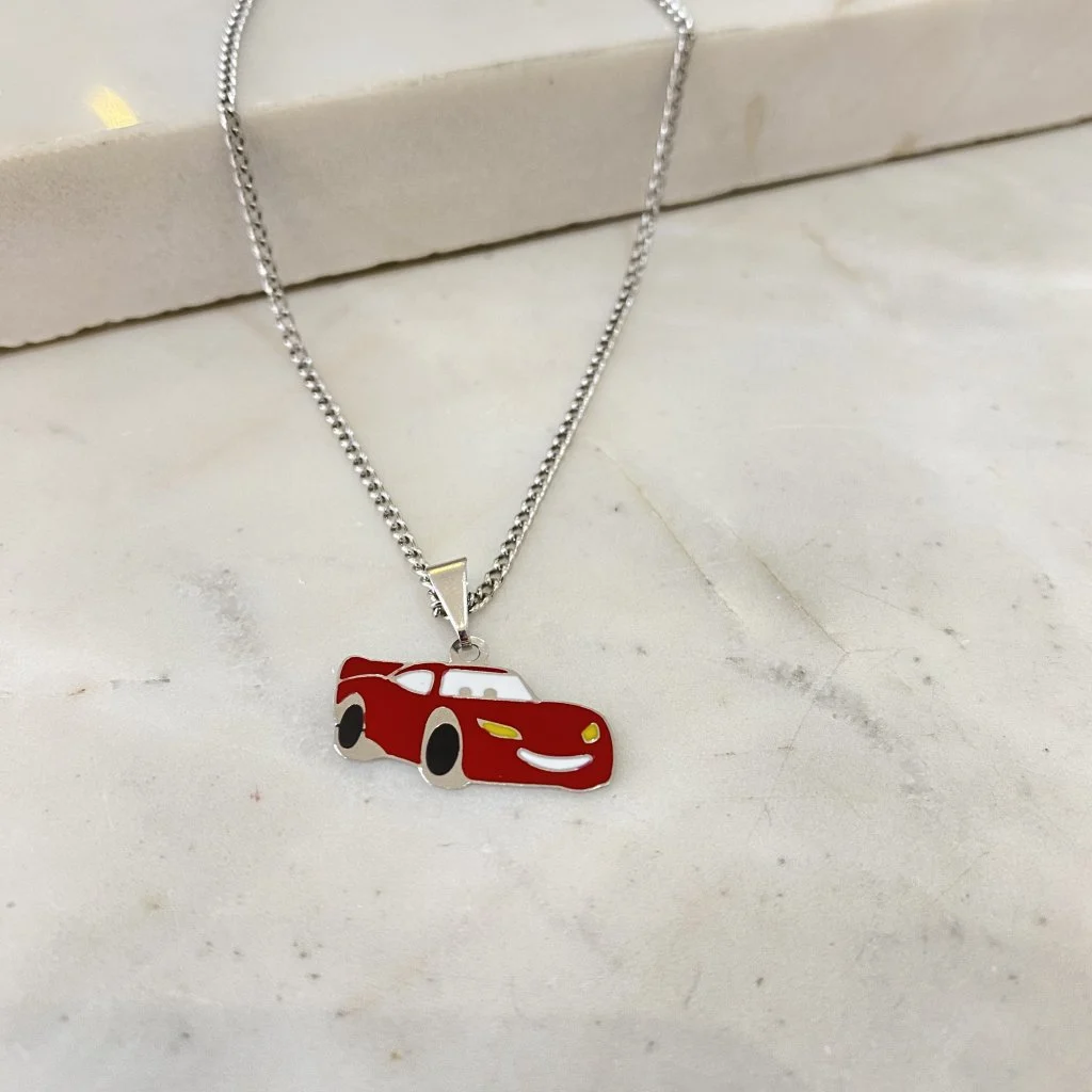 Collar infantil acero autito