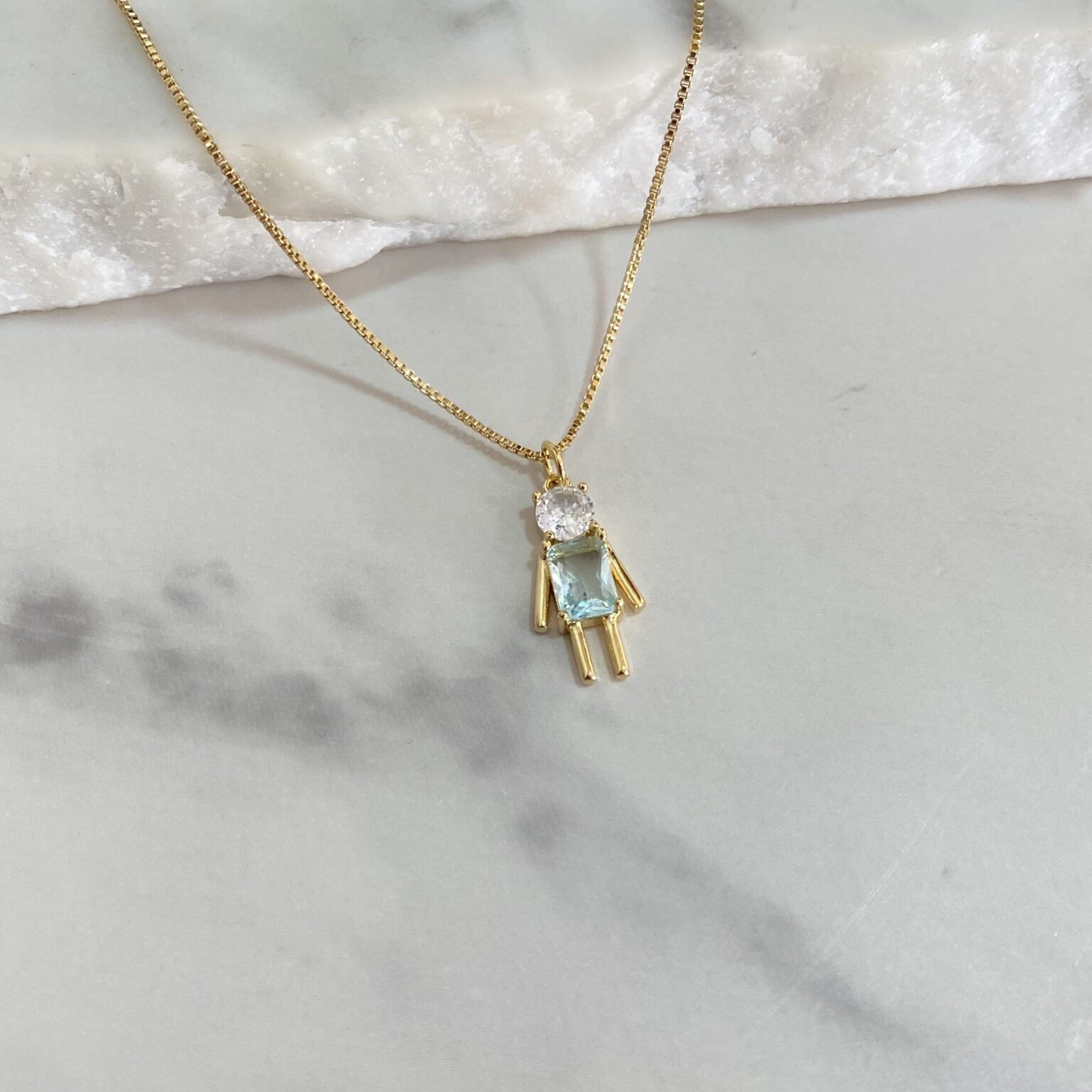 Collar veneziana dije niño/niño piedra