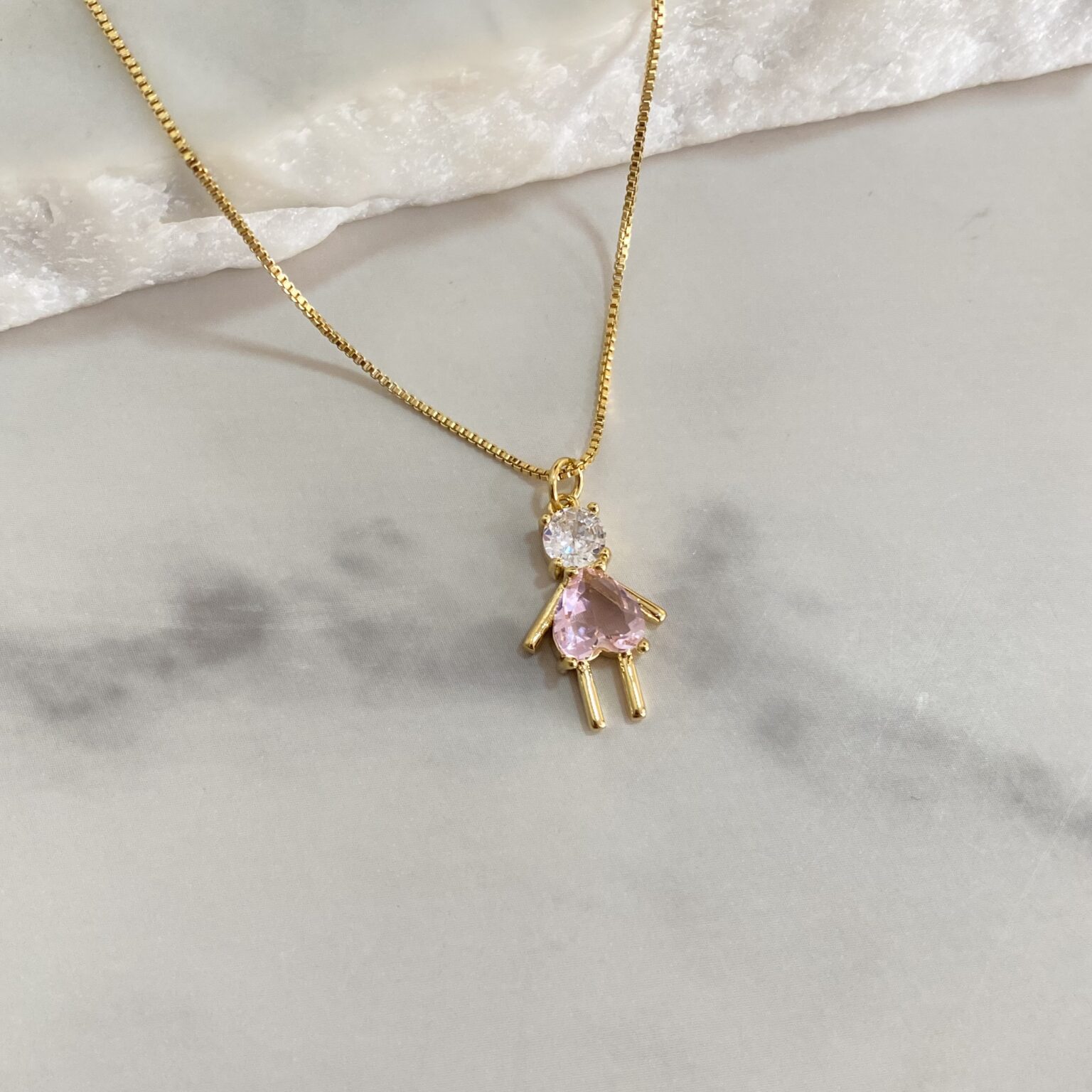 Collar veneziana dije niña/niña piedra