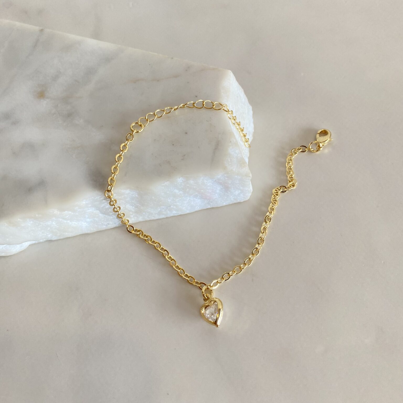 Pulsera elo candado con 1 corazón 7601