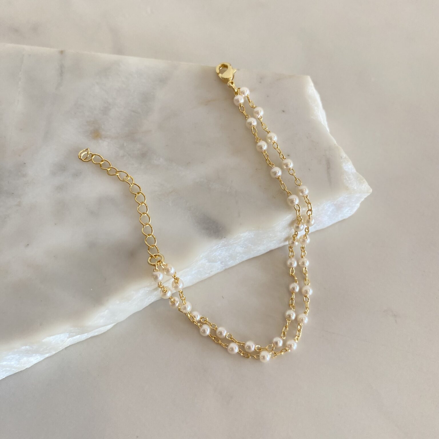 Pulsera perlitas doble 7572