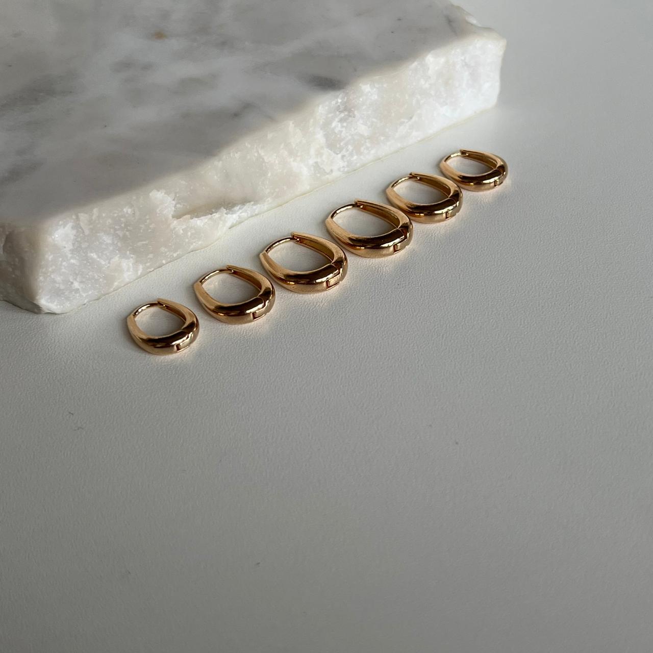 Trio de argollas ovales anchas 7981